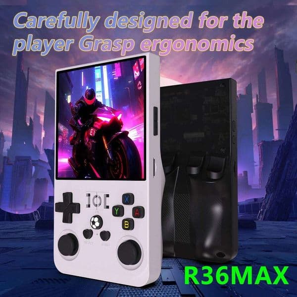 R36MAX Retro Handheld Game Console Linux System 4.0Inch IPS Screen Portable Pocket Video Player 64GB 128GB Games Kids Gift X260209