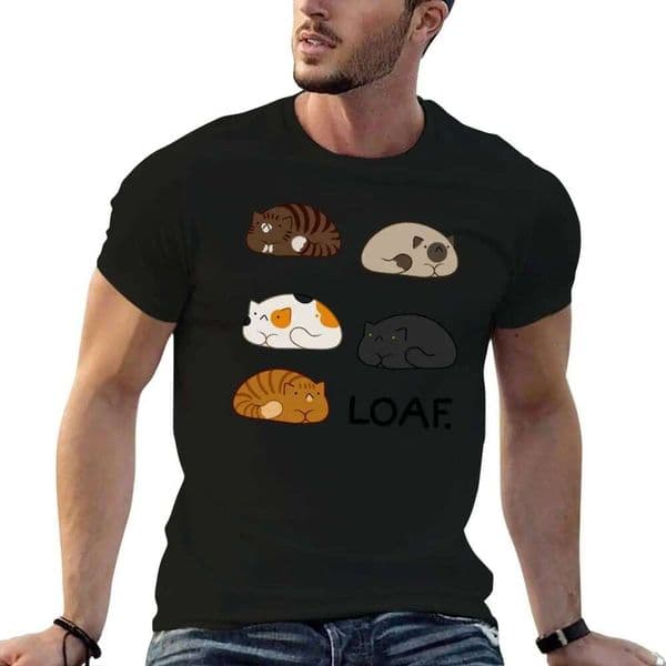 Loaf: All shirts 100% t shirt heavy black cotton t-shirt plain for man package T-Shirt X260209