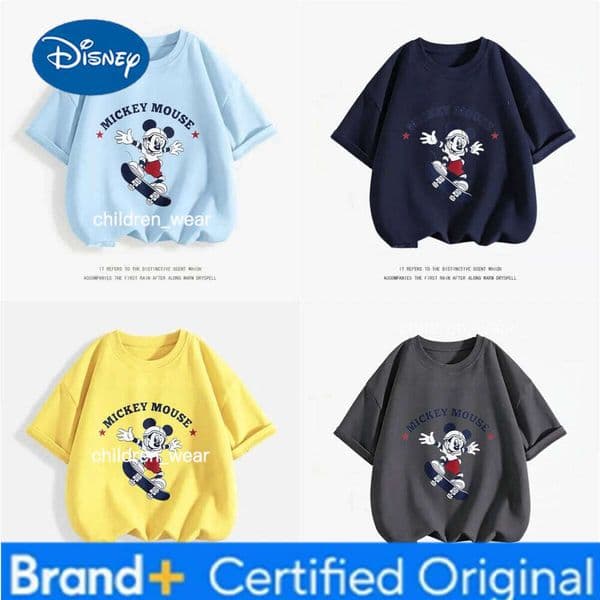 Children's Summer Clothes Crewneck TShirt Boys And Girls Mickey Mouse Tees Thin Cotton Lovely T Kids Fashion Casual Clothing H2602091