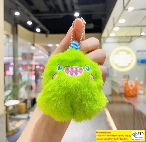 INS Cute Little Monster Plush Keychain Jewelry Schoolbag Backpack Ornament Kids Toy Gifts About 95cm LL S260506