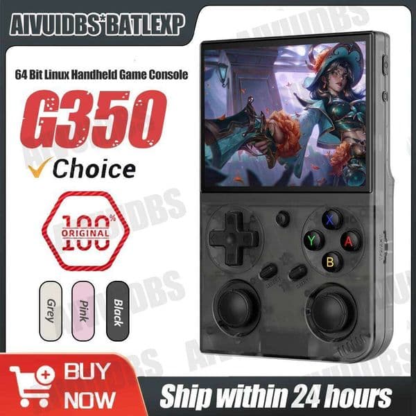 BATLEXP G350 Retro Handheld Game Console 3.5" IPS Screen RK3326 Linux 64bit Dual Joystick Vibration Motor Portable Video Players X260209
