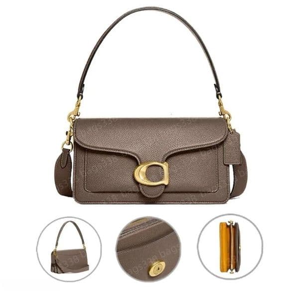 Women designer 10A tabby bags quality shoulder quality leather tabby chain shoulder baguette classic square handbag vintage purse genuine clutch flap satchel