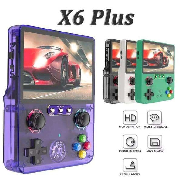 X6 Plus Players Retro Video Console 4.0'' IPS Screen Portable Handheld Game Player 15000+ Classic Games Children Gifts X260209