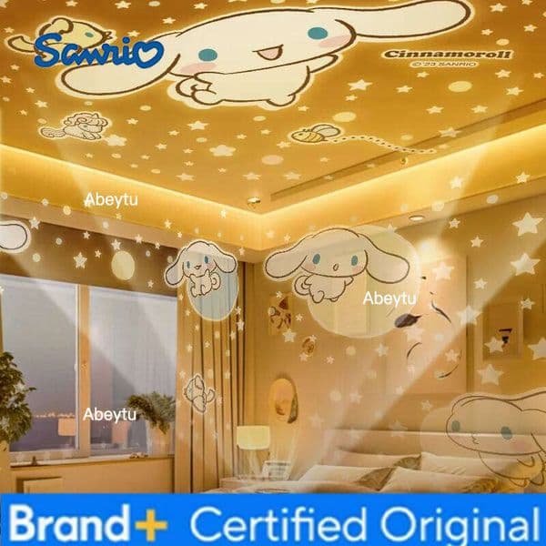 Sanrio Cartoon Cinnamoroll Star Projector Night Light Music Box,Dreamy HD Starry Sky Ceiling Projection for Kids Bedroom Home Decor H2602091