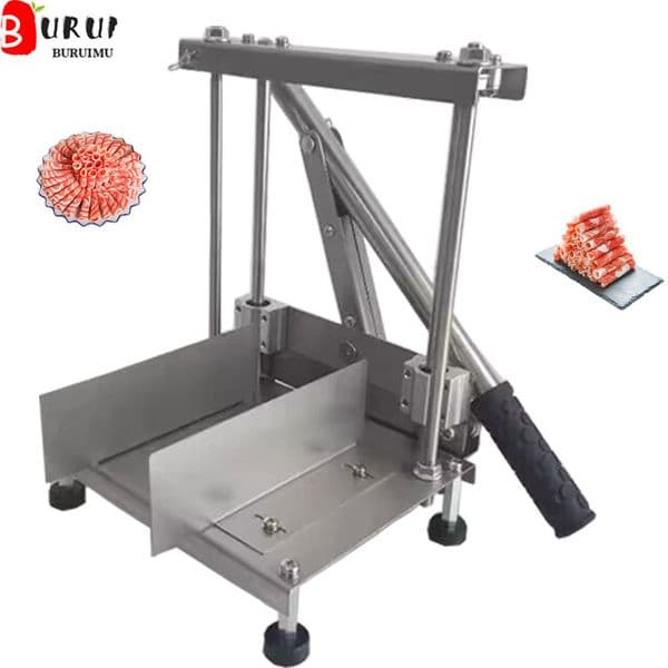 Manual Lamb Slicer Frozen Meat Cutting Machine Mutton Rolls Cutter