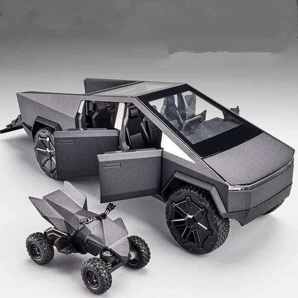 1/32 Cyber toy truck Pickup Alloy Car Truck Diecasts Metal Off-road Vehicles Model Simulation Sound Light Kids Toys Gift 26Y0209