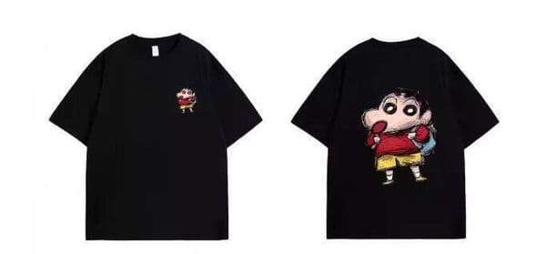 Miniso 2026 Crayon Shin-chan Printed Summer Short Slve Cotton Women Men T-shirt Loose Casual Versatile Hot-selling X260209 S260416