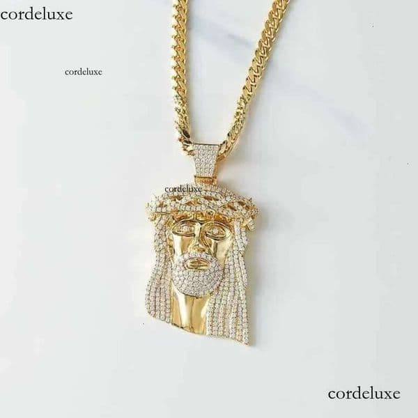 2020 Mens Sier 10k Solid Gold Iced Out Moissanite Hip Hop Jewelry Jesus Piece Charm Pendant for Necklace e9