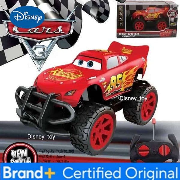 Disney New Pixar Cars 3 Electric Lightning Mcqueen Four Channel Cross-country Remote Control Car Model Toy For Children Gifts H260209