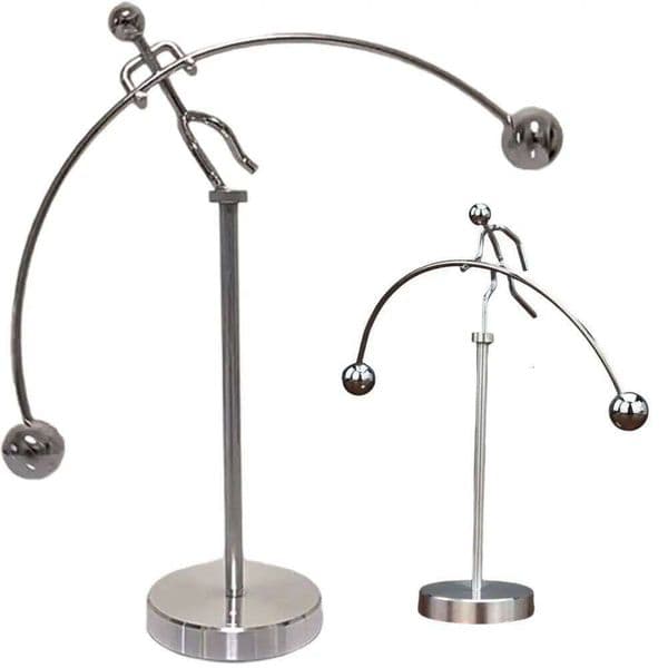 Creative Balance Ball Swing Weightlifting Iron Does Not Fall The Small Man Decoration Tumbler Fun Ornaments 26H0209