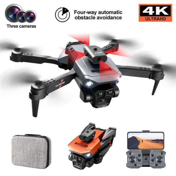 K6max Foldable Drone Obstacle Avoidance HD Aerial Photography Quadcopter ESC Optical Flow Remote Control Aircraft Kuhangxin