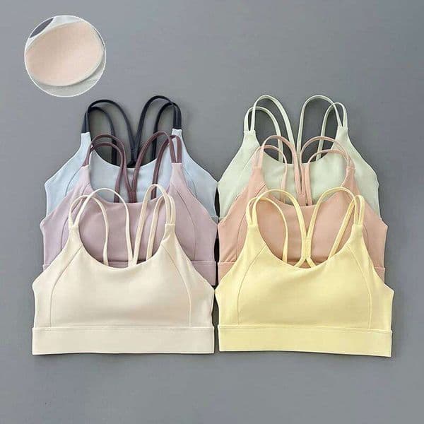 Women's High- Sports Bra: Lockdown Support Built-in Top for Running/Yoga with Racer Compression 26Y0209