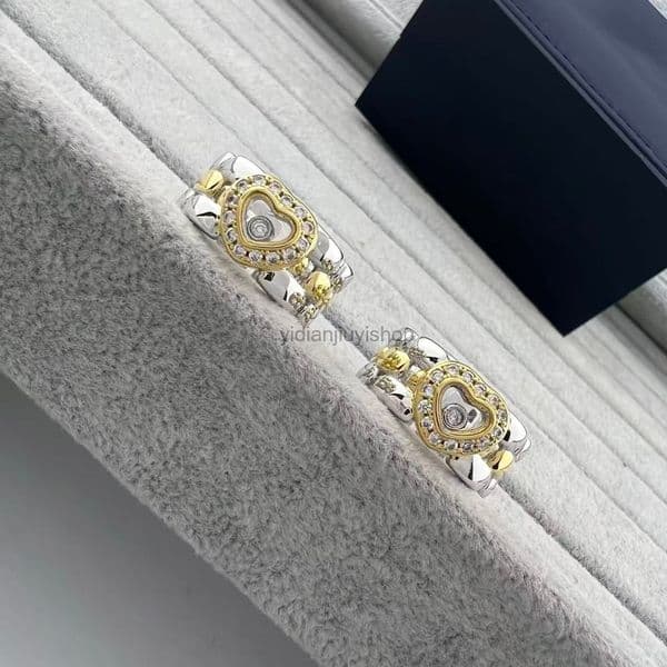 Chopardly Ring Jewlery Designer Gold Product Heart-Shaped Diamond Ring for Women Tank Heart Ring Live Broadcast