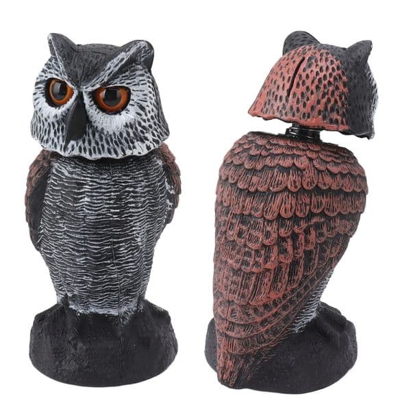 Owl Decoy Plastic Shake Head Owl Decoy To Scare Birds Away Scarecrow Fake Owl Outdoor Garden Decoration Owl Decoy to Scare Birds 260128