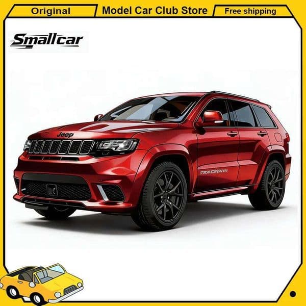 Masdi Smallcar 1/64 Jeep Grand Cherokee Trackhawk SUV Simulation Alloy Miniature Die-Cast Car Model Collection Ornament Toy Gift 26W0209