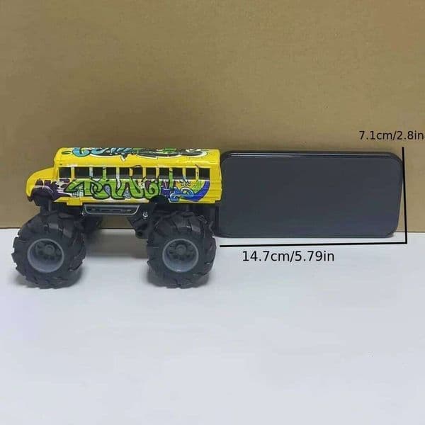 Plane Model Pullback Action Toy Truck Alloy Big Wheels Play Vehicle Car Gifts For Boys Girls Monster School Bus Die Cast slot car Metal Car Track