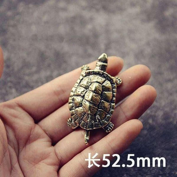 Retro Brass Tortoise Statue Metal Animal Sculpture Home Office Decoration Ornament Tea Pet Crafts 26H0209