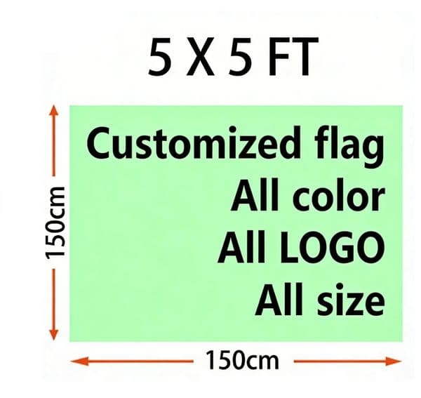 Custom Printed Flag 5x5ft Polyester Banner - Personalized Design Tapestry for Indoor Outdoor Decor Any Size Any Photo Print Polyester Banner with Grommets0146