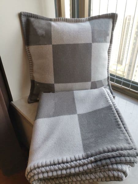 Gray wool cashmere h Blanket home sofa Thick h Blanket Big Size Wool Blankets 135&170cm