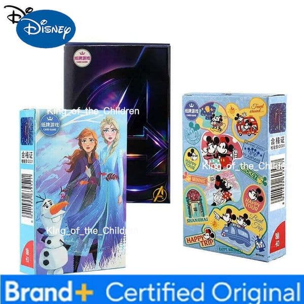 Disney Frozen Princess Elsa Poker 54 Sheets Paper Cards, Minnie Mickey Family Recreation Board Game Texas H260210