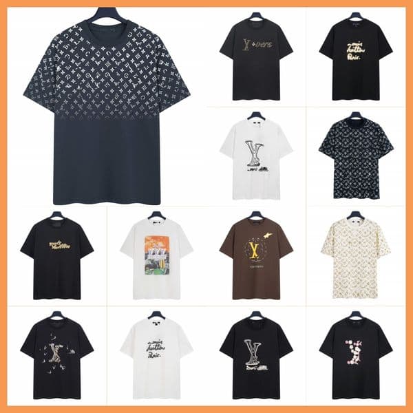 designer shirt shirts high quality t shirt Men Luxurious classic LOGO letter print short-sleeved Top Women's casual T-shirt Men's cotton round-neck pullover T-shirt XS-L