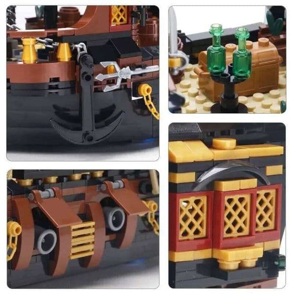 2026 New Pirate Ship Building Blocks Sailboat Model Bricks City Series Creative Desktop Decoraiton Toys For Children Adult Gifts 26H0209