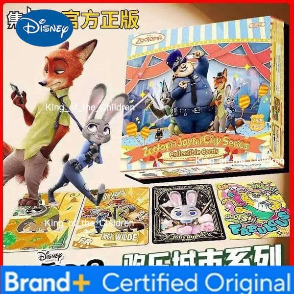 Disney Card.Fun Cute Zootopia Happy City Series Collectible Card Blind Box Gaming Peripherals Mysterious Surprise Cards Birthday Gift H260210