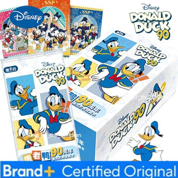 Disney Fun Donald Duck Cartoon Cute Anime Character 90th Anniversary Trendy Art Multi Style Collection Card Kid Gift H260210