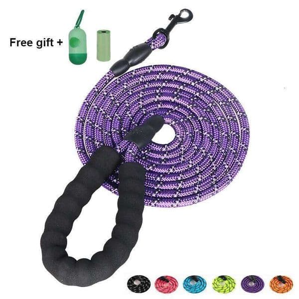 Pet Leashes Reflective Multi Color Round Dog Collar Leash Training Running Rope Comfortable For Medium And Large Dogs 26H0210