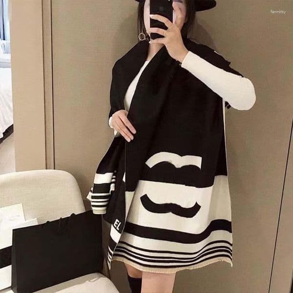 Scarves Women Designer Scarf Autumn Winter Cashmere Warm Shawl Outdoor Travel Letter Wraps Casual 175CM