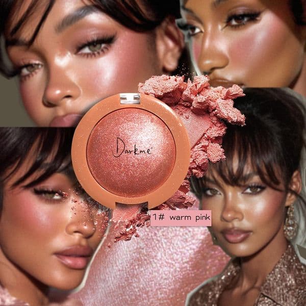 4 Color Highlighter Pearlescent Baked Brightening Blush Powder Cheek Tint Blusher Contour Highlighter Face Shadow Shimmer Rouge 260126