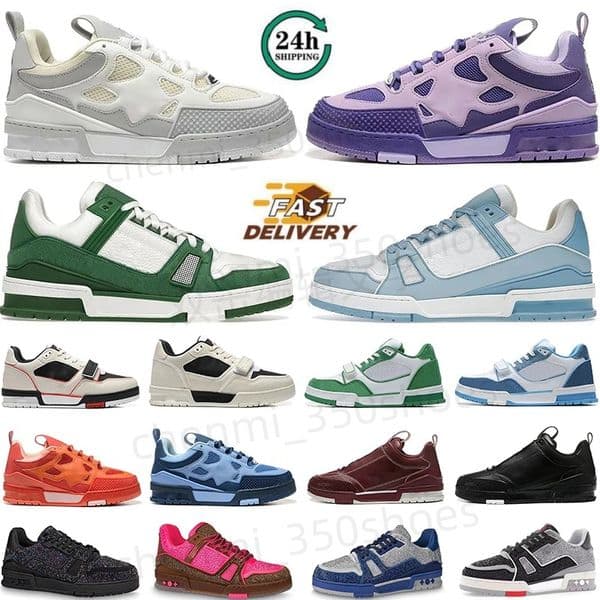 2026 Skate Sneakers Designer Trainer Sneaker Luxury Casual Shoes Runner Shoe Outdor Leather Flower Ruuing Fashion Classic Women Men shoes Size 35-45 z58