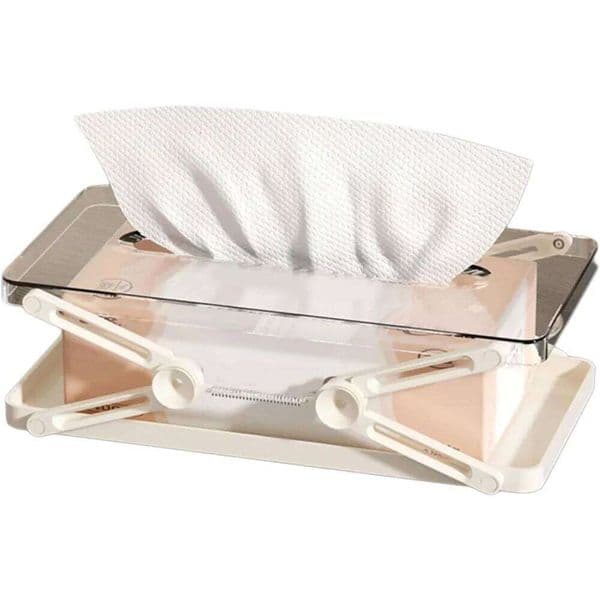 Extendable Tissue Storage Box Minimalist Height Adjustable Case Anti-slip Automatic Lift Paper Towel Dispenser 26H0210