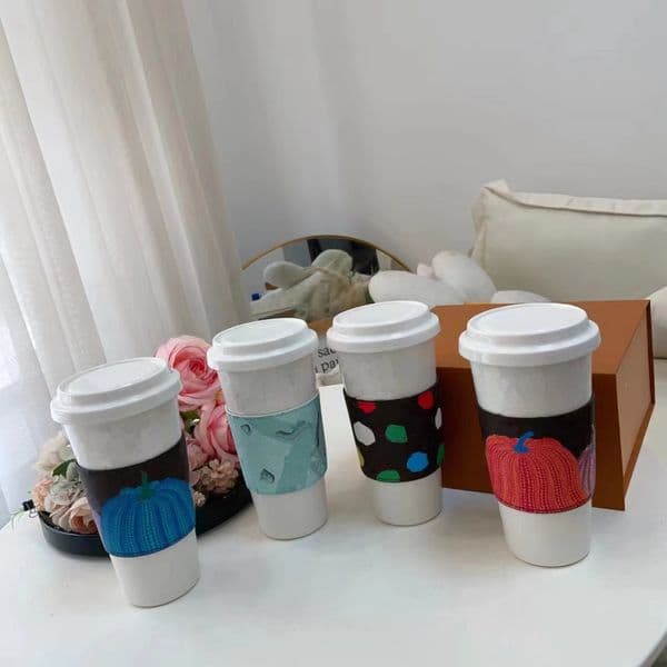 2026 New Designer Party Favor Travel Mug 700Ml Leather Sleeve Lid Elegant Duck Floral Design With Gift Box cologne Gift For Him perfume Free Shipping