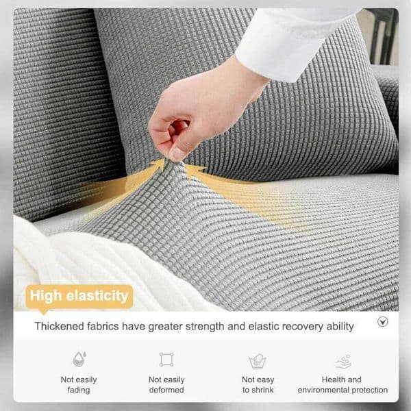 Elastic Jacquard Fabric Stretch Couch Cover Sectional L Shape Sofa Slipcover Corner Case for Living Room 1/2/3/4 Seat 26Li0210