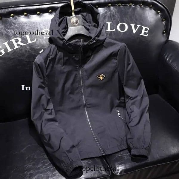 Spring hooded high-end light luxury multi-color men's jacket spring and summer casual slim fit