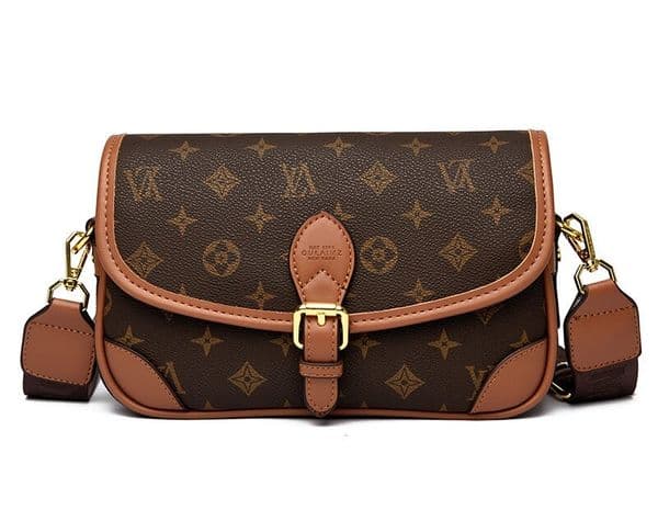 New 2026 Letter Vintage Print Baguette Bag with High-End Design, Single-Shoulder Crossbody Bag for Commuting and Outdoors, Underarm Postal Bag