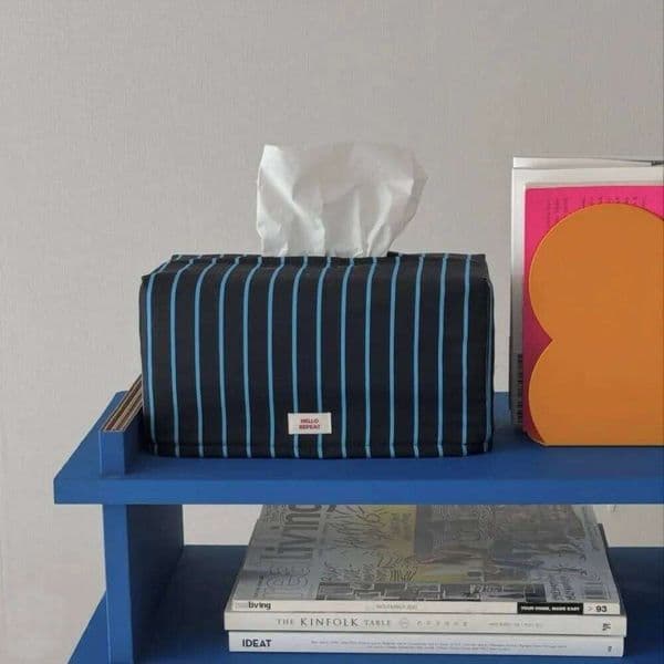 INS Stripe Case Large Capacity Living Room Tissue Box Cloth Paper Holder Desktop Decoration 26H0210