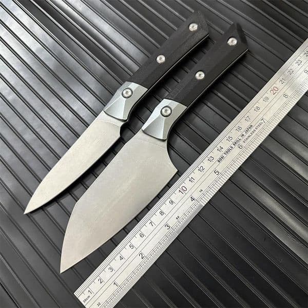 2Models 3300R 10 Kitchen Fixed Knife 4 53 5cr13 Blade Aluminum Ally+G10 Handles