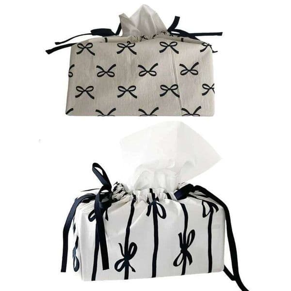 Adorable Butterfly Bowknot Tissue Pack Desktop Storage Box Sturdy Cotton Handmade Organizers for Women Daily Use Dropship 26H0210
