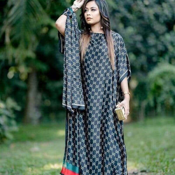 2026 Shawl Plus-Size New Printed Summer Long Dress Women's Clothing 2025 Scarf Loose Foreign Trade