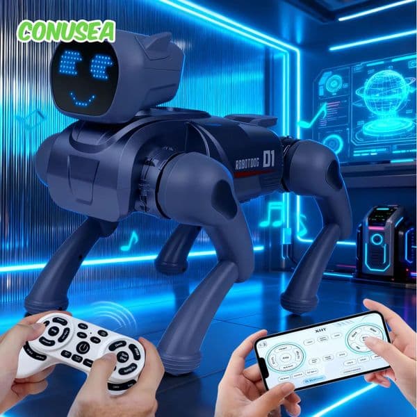 Electric RC Intelligent Robot Dog Puppy App 24G Remote Control Toys with Voice Dialogue Music Programming Toys Christmas gifts 260127
