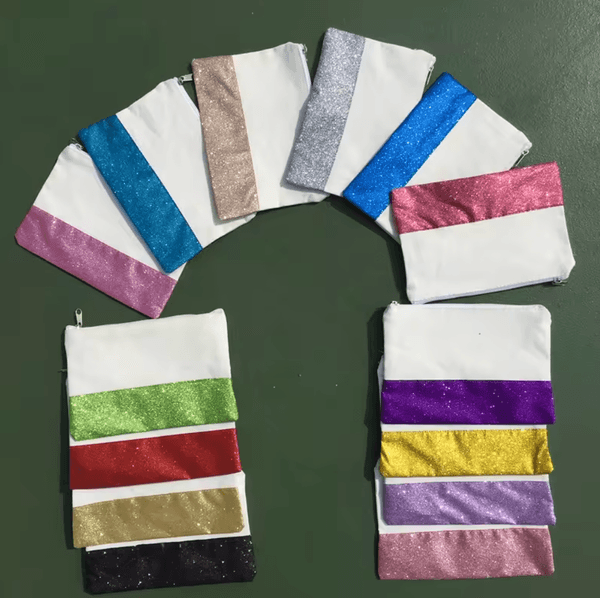 16-color in-stock minimalist glitter two-tone patchwork multicolor canvas gift bag