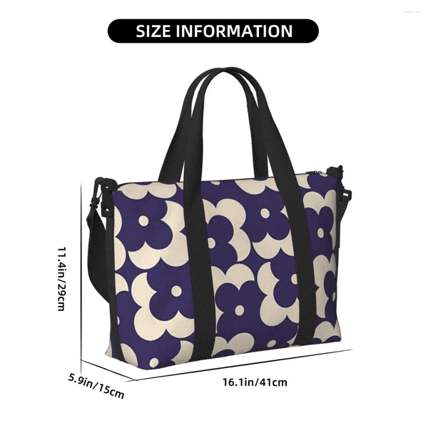 Duffel Bags Orla Kiely Flowers Abstract Beach Travel Bag Large Capacity Tote For Gym Yoga Women Shopping Duffle Shoulder