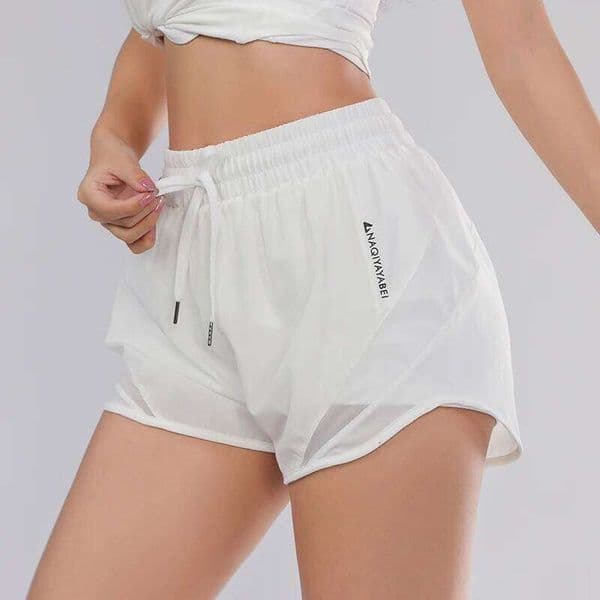 Sports shorts women's yoga fitness waist loose three-quarter pants high elastic quick-drying breathable anti-glare 26Y0211