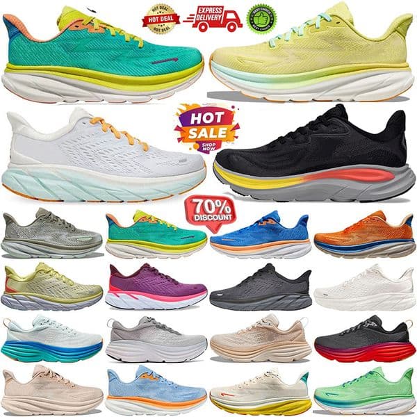 designer Bondi 8 Running Shoes Clifton 9 Designer Runner Carbon x2 Triple women and men Light Blue Outdoor Sports Trainers Lifestyle Shock Absorption Eur 36-45