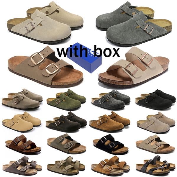 Free shipping designer slippers with box for men women classic scuffs shoes suede plat sandals outdoor leather flip flops