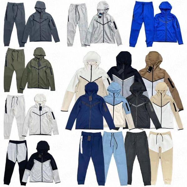 Designer Tech Tracksuit Men Thick Tech Fleece Pants Sportswear Hoodies Jackets Space Full Zip Trousers Womens Bottoms Joggers Man palms Running Jacket z5Zh#