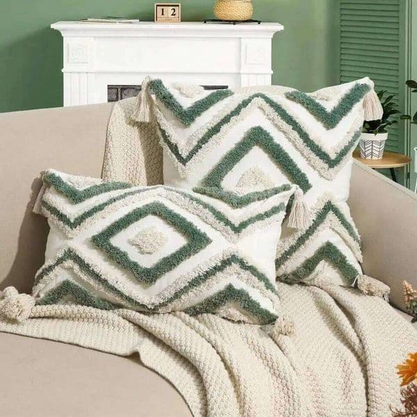 Nordic INS-style Moroccan tufted throw lumbar pillow covers for living rooms, bedrooms, and cars. 26L0211 Pillow Case