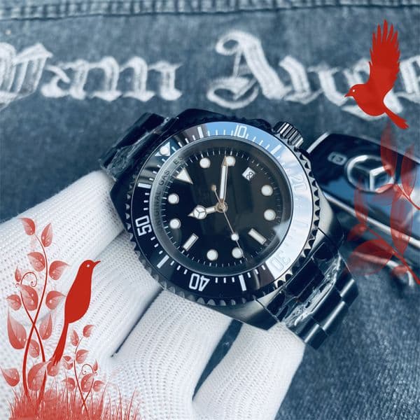 Mens D Blue SEA-DWELLER watches Automatic Mechanical movement watch stainless steel Sapphire glass waterproof super luminous 41mm montre de luxe wristwatches #328